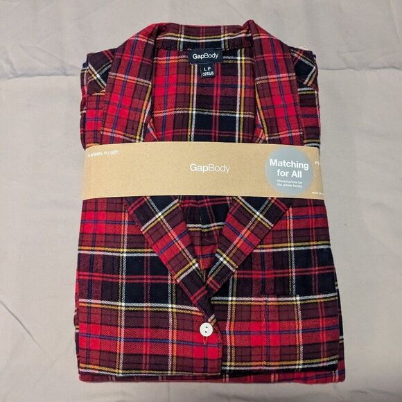 Gap Body Flannel PJ Set Large Petite 100% Cotton  NWT - Picture 4 of 11